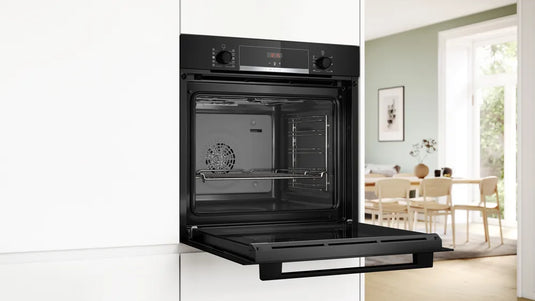 Bosch Series 4, Built-in oven with added steam function, 60 x 60 cm, Black