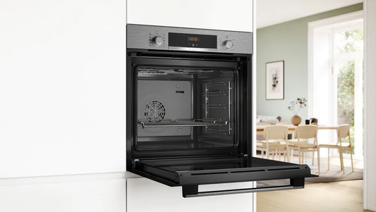 Bosch Series 4, Built-in oven with added steam function, 60 x 60 cm, Stainless steel