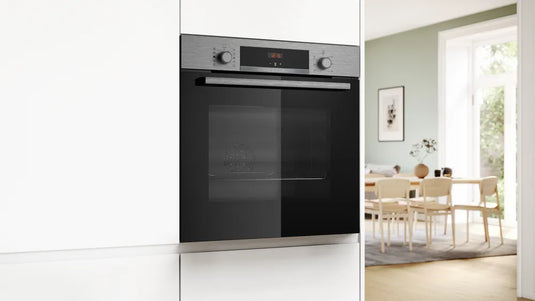 Bosch Series 4, Built-in oven with added steam function, 60 x 60 cm, Stainless steel