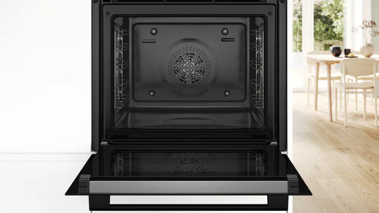 Bosch Series 4, Built-in oven with added steam function, 60 x 60 cm, Black