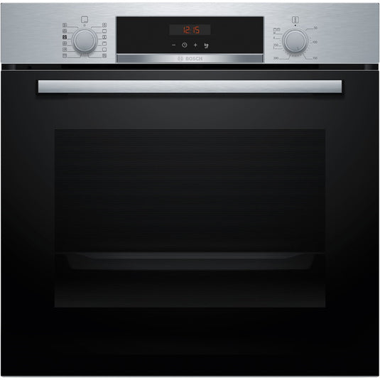 Bosch Series 4, Built-in oven with added steam function, 60 x 60 cm, Stainless steel