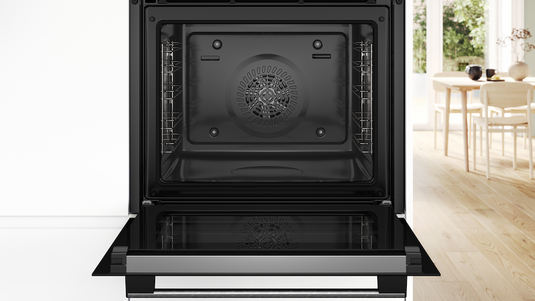 Bosch Series 4, Built-in oven with added steam function, 60 x 60 cm, Stainless steel