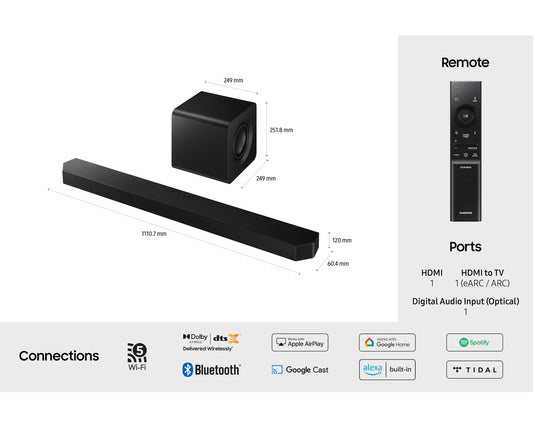 Samsung HW-Q800F Q-Series 5.1.2ch Soundbar with Subwoofer