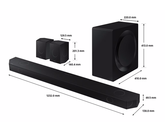 Samsung HW-Q990D 11.1.4ch Q-Symphony Soundbar with Wireless Dolby Atmos