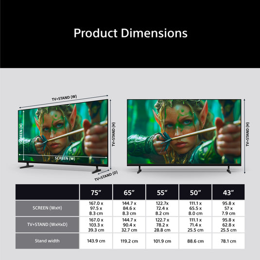 Sony K-75S25M2PB 75" BRAVIA 2 II | S25M2 | 4K LED Smart TV