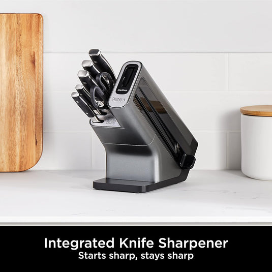 Ninja K32006UK Foodi StaySharp Knife Block with Integrated Sharpener 6-Piece Set