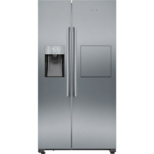 Siemens iQ500, American side by side, 178.7 x 90.8 cm, Brushed steel