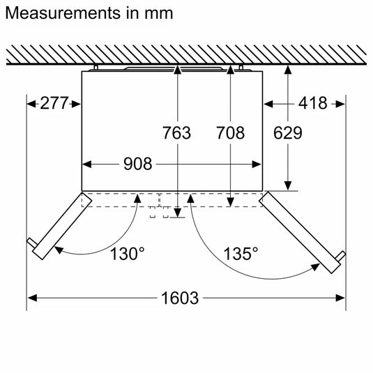 Siemens iQ500, American side by side, 178.7 x 90.8 cm, Brushed steel