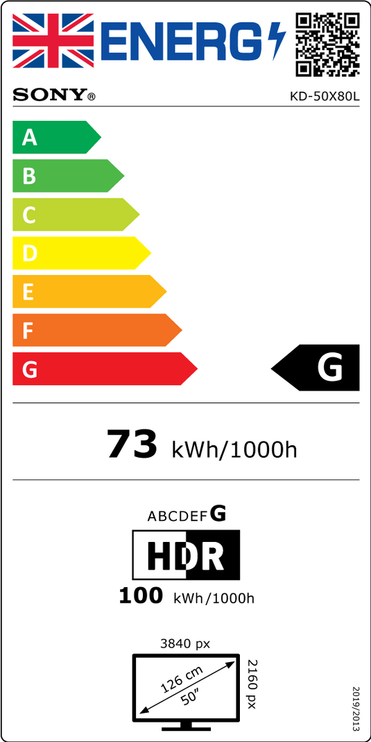 Sony KD-50X80LPU 50" X80L 4K HDR LED TV