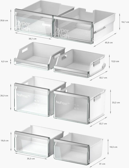 Siemens iQ700, French door bottom freezer, 183 x 90.5 cm, Brushed black steel antiFingerprint