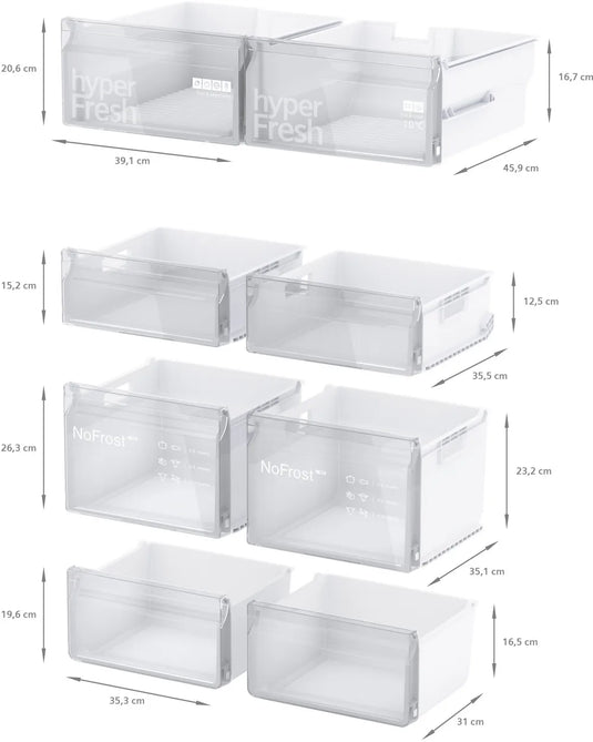 Siemens iQ300, French door bottom freezer, multi door, 183 x 90.5 cm, Brushed steel