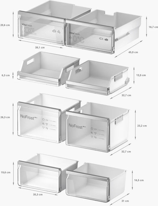 Bosch Series 6, French door bottom freezer, multi door, 183 x 90.5 cm, Brushed steel