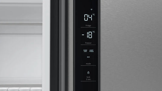 Bosch Series 4, French door bottom freezer, multi door, 183 x 90.5 cm, Brushed steel