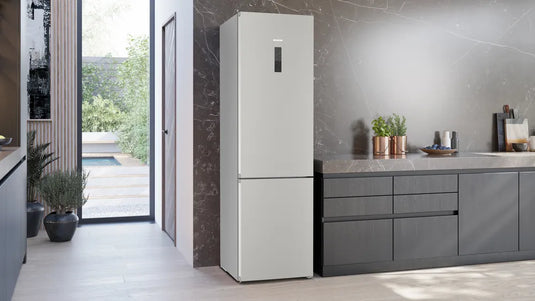 Siemens iQ300, Free-standing fridge-freezer, 203 x 60 cm, Brushed steel