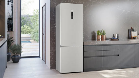 Siemens iQ300, Free-standing fridge-freezer, 203 x 70 cm, Brushed steel