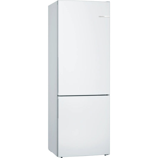 Bosch Series 6, Free-standing fridge-freezer with freezer at bottom, 201 x 70 cm, White