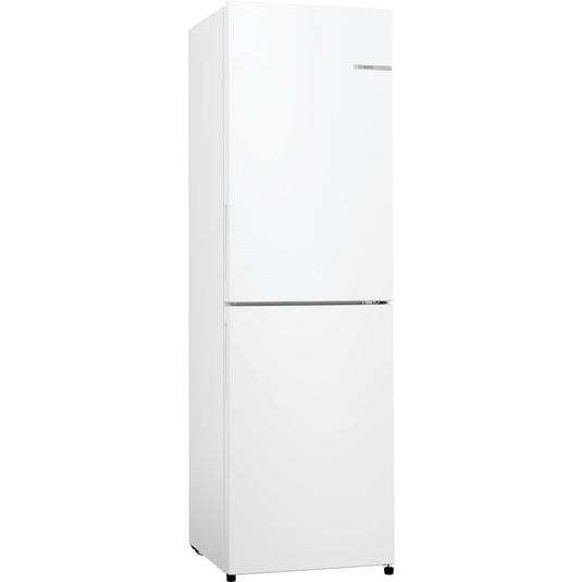 Bosch Series 2, Free-standing fridge-freezer with freezer at bottom, 182.4 x 55 cm, White