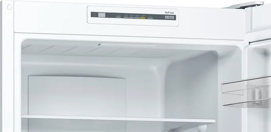 Bosch Series 2, Free-standing fridge-freezer with freezer at bottom, 176 x 60 cm, White