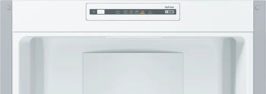 Bosch Series 2, Free-standing fridge-freezer with freezer at bottom, 186 x 60 cm, Stainless steel look