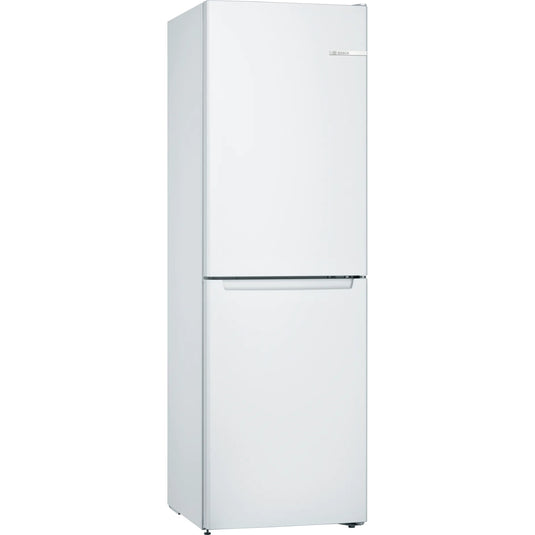 Bosch Series 2, Free-standing fridge-freezer with freezer at bottom, 186 x 60 cm, White