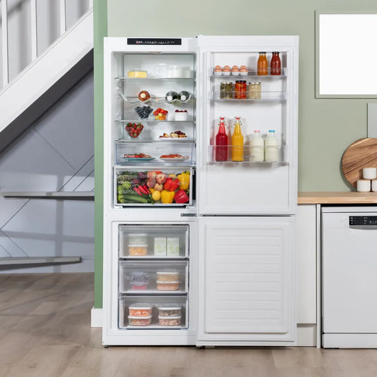 Bosch Series 4, Free-standing fridge-freezer with freezer at bottom, 186 x 60 cm, White