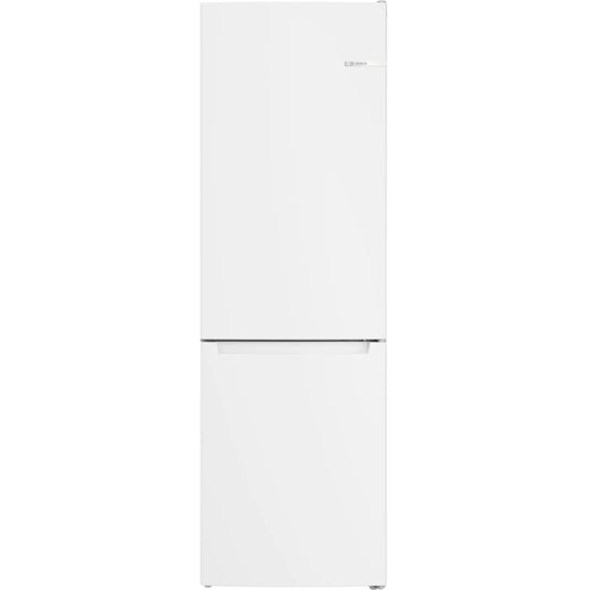 Bosch Series 2, Free-standing fridge-freezer with freezer at bottom, 186 x 60 cm, White