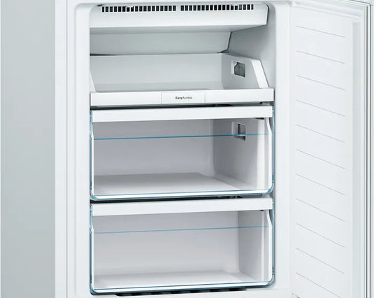 Bosch Series 2, Free-standing fridge-freezer with freezer at bottom, 186 x 60 cm, White