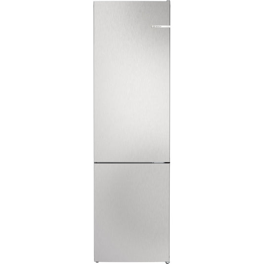 Bosch Series 4, Free-standing fridge-freezer, 203 x 60 cm, Stainless steel look