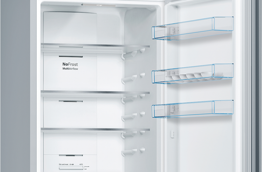 Bosch KGN392LEBG Series 4, Free-standing fridge-freezer, 203 x 60 cm, Stainless steel look, No Frost