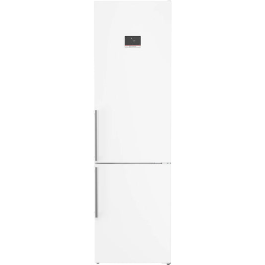 Bosch Series 6, Free-standing fridge-freezer with freezer at bottom, 203 x 60 cm, White