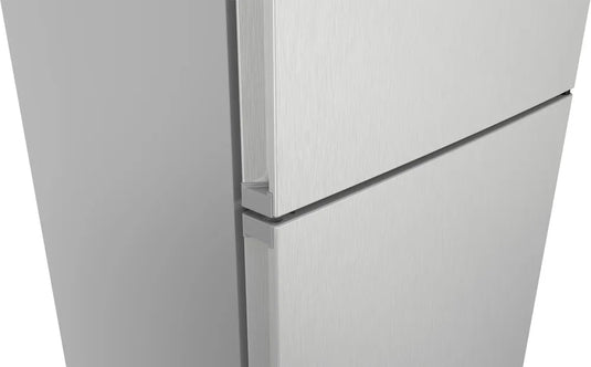 Bosch Series 4, Free-standing fridge-freezer with freezer at bottom, 203 x 70 cm, Stainless steel look