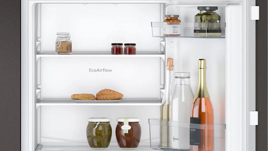 Neff N30, Built-in fridge-freezer with freezer at bottom, 177.2 x 54.1 cm, flat hinge