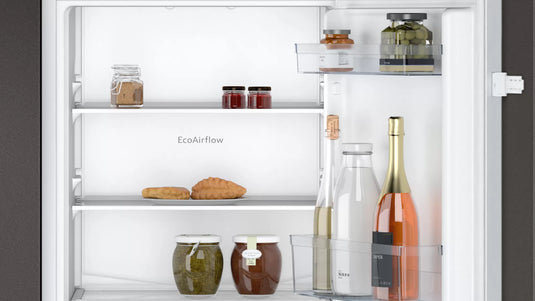 Neff N30, Built-in fridge-freezer with freezer at bottom, 177.2 x 54.1 cm, sliding hinge