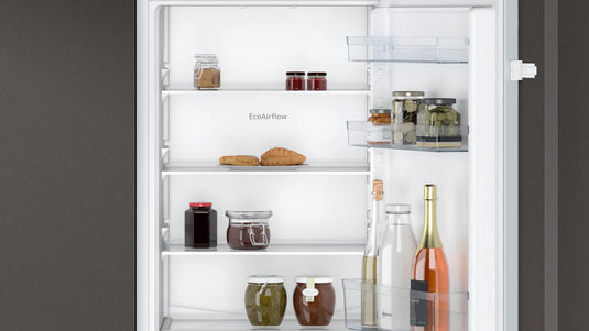 Neff N30, Built-in fridge-freezer with freezer at bottom, 177.2 x 54.1 cm, sliding hinge