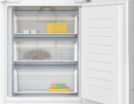 Neff N50, Built-in fridge-freezer with freezer at bottom, 193.5 x 55.8 cm, flat hinge