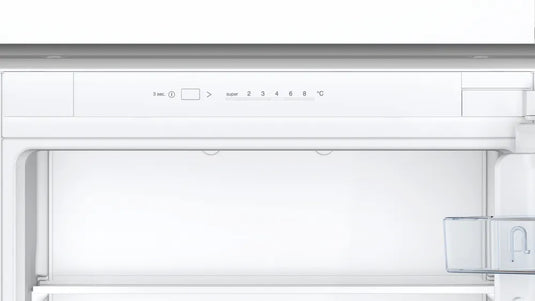 Bosch Series 2, Built-in fridge-freezer with freezer at bottom, 177.2 x 54.1 cm, sliding hinge