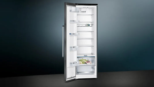 Siemens iQ500, Free-standing fridge, 186 x 60 cm, Brushed black steel