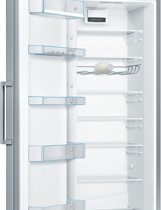 Bosch Series 4, Free-standing fridge, 186 x 60 cm, Inox-look