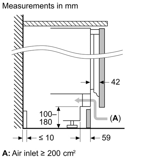 Neff N50, Built-under fridge, 82 x 60 cm, flat hinge