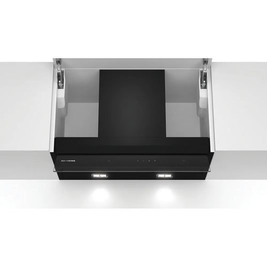 Siemens iQ500, Integrated Design Hood, 60 cm, clear glass black printed