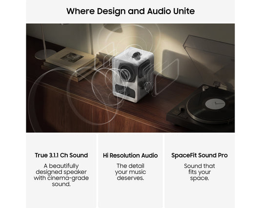 Samsung HW-LS71H Multi-Directional Music Studio 7 WiFi-Bluetooth Wireless Speaker - White