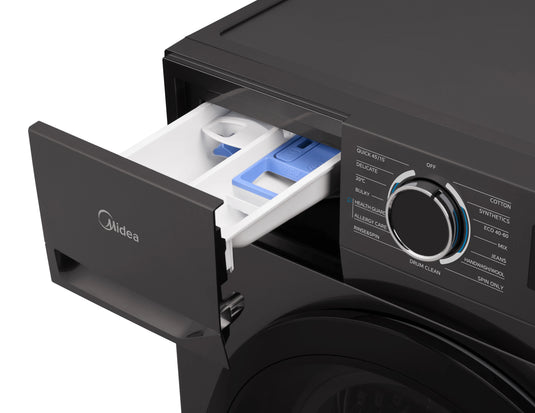 Midea MF110W80BA10TUK 8kg 1400 Spin Washing Machine - Graphite