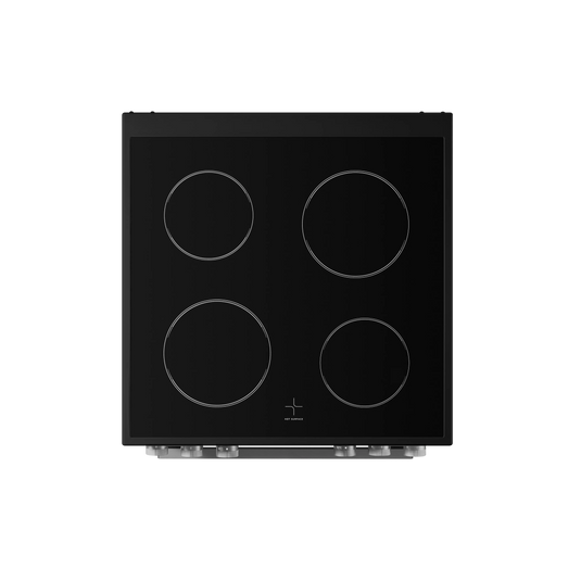 Midea MFO24EME4R118-BK 60cm Double Oven Cooker with Ceramic Hob - Black