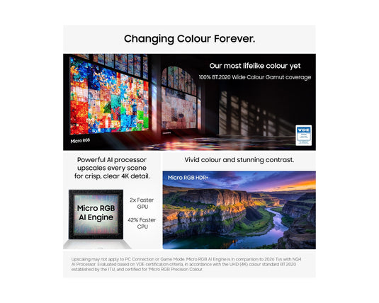 Samsung MRE85R85H 85" Micro RGB R85H 4K Vision AI Smart TV