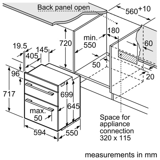 Bosch Series 4, Built-under double oven