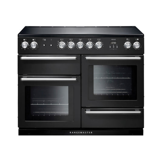 Rangemaster NEX110EICB/C Nexus 110cm Electric Induction Range Cooker, Charcoal Black/Chrome