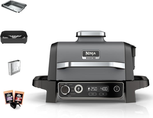 Ninja OG701UK Woodfire Electric BBQ Grill & Smoker