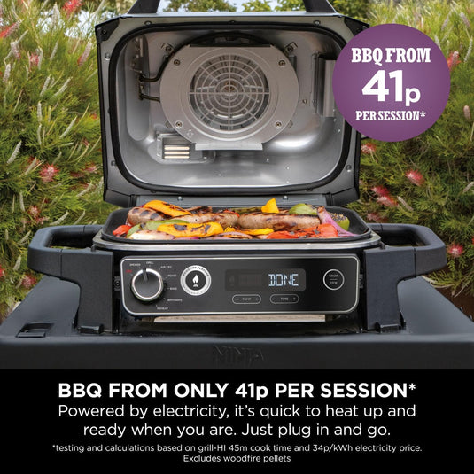 Ninja OG701UK Woodfire Electric BBQ Grill & Smoker