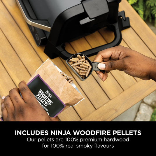 Ninja OG701UK Woodfire Electric BBQ Grill & Smoker