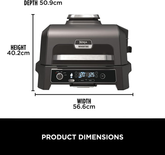 Ninja OG850UK Woodfire Pro XL Electric BBQ Grill & Smoker